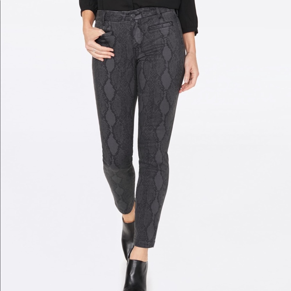 NYDJ Ami High Waisted Printed Ankle Skinny Jeans